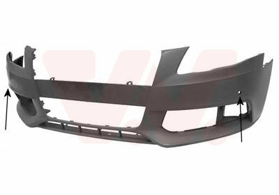 Front Bumper +PDC Audi A4 8K EISSILBER (LX7W)