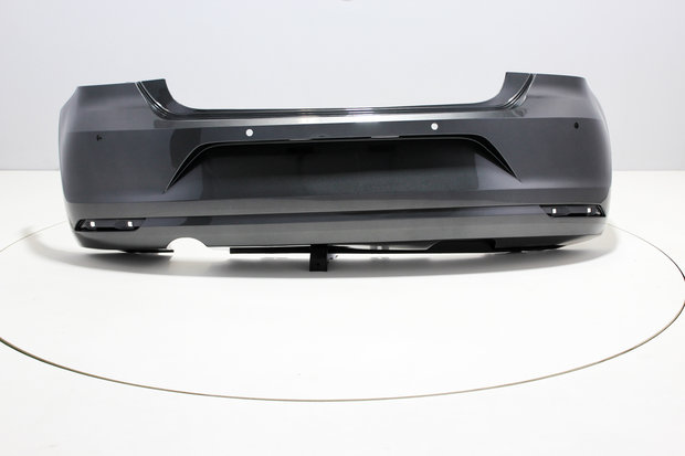 Rear Bumper +PDC +Exhaust hole Volkswagen Polo 6C PEPPERGREY (LD7R)