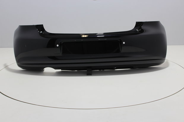 Rear Bumper +PDC +Exhaust hole Volkswagen Polo 6R DEEPBLACK (LC9X)