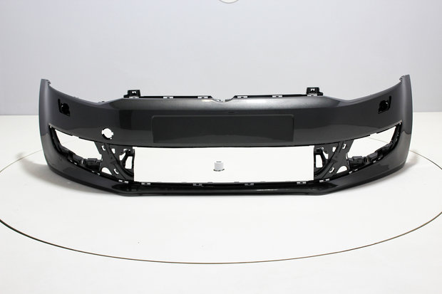 Front Bumper with headlamp washers Volkswagen Polo 6R PEPPERGREY (LD7R)
