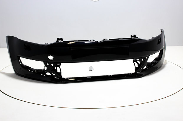 Front Bumper with headlamp washers Volkswagen Polo 6R DEEPBLACK (LC9X)